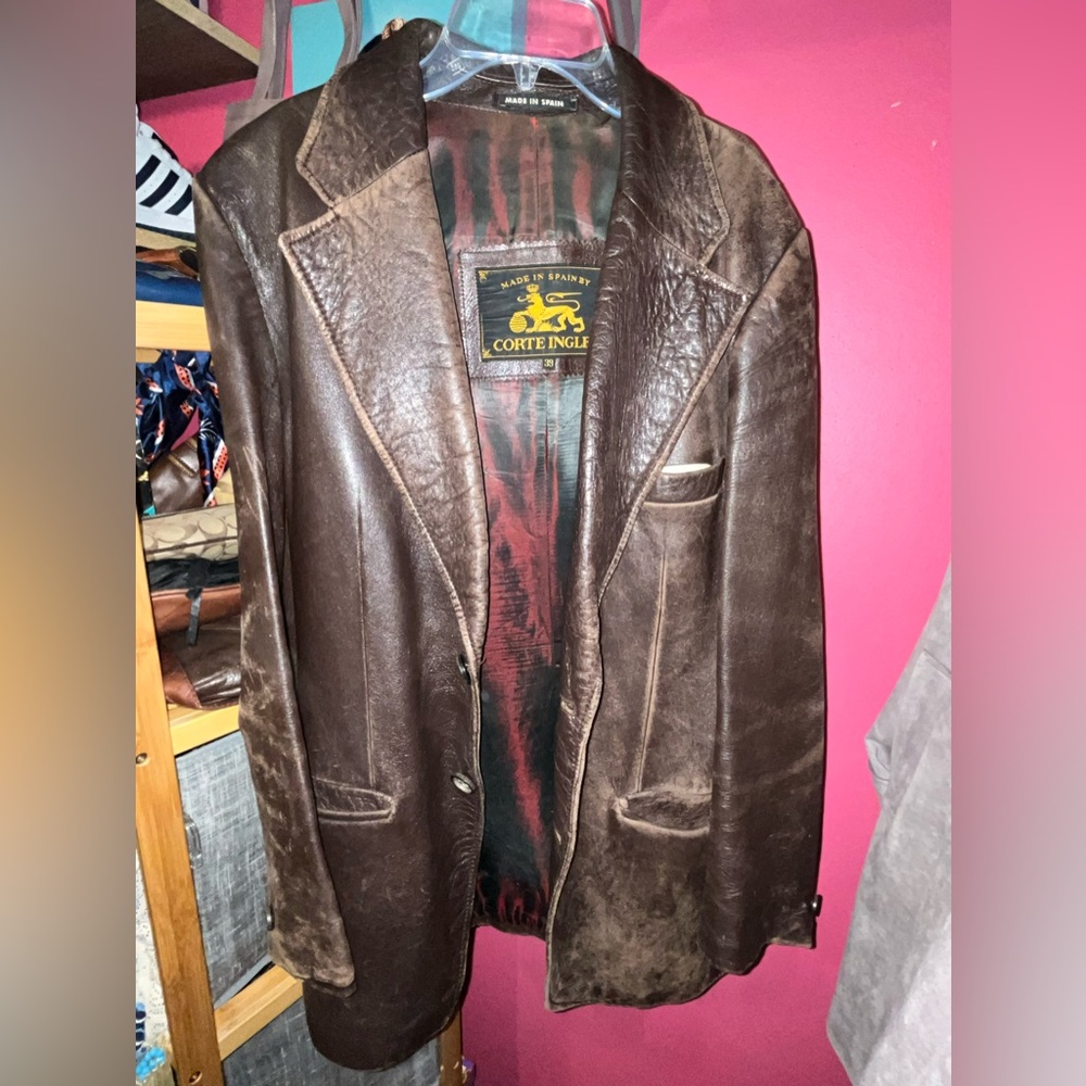 SOFT Distressed Vintage Leather blazer / coat